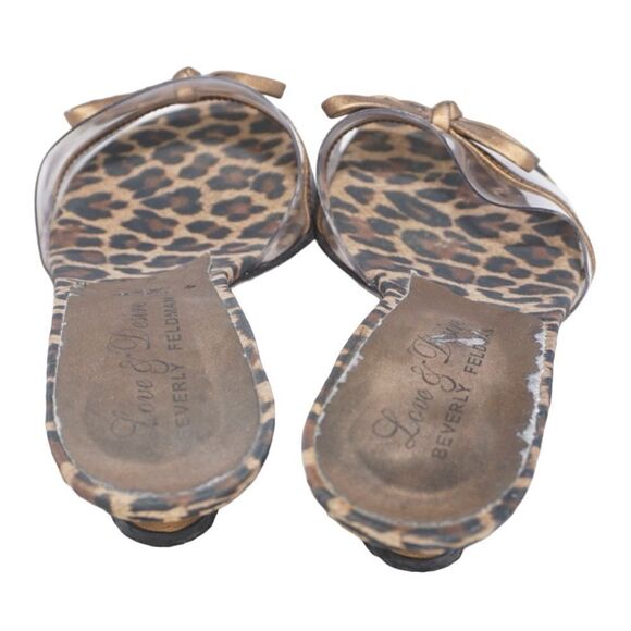 Beverly Feldman Love & Desire Vintage Leopard Print Kitten Heels, Size 7 - Picture 6 of 9